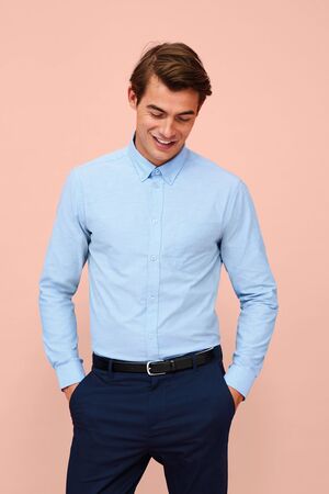 SOLS 02920 - Boston Fit Camisa De Oxford De Hombre De Manga Larga