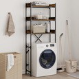 vidaXL 3033428 - Étagère de lave-linge chêne fumé 67x25x163 cm bois d'ingénierie