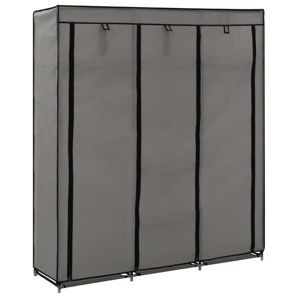 vidaXL 297495 - Wardrobe with Compartments and Rods 150x45x175 cm Fabric