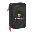 F.C. Barcelona S4311335 - Triple Pencil Case Black Black 12,5 x 19,5 x 5,5 cm 37 Pieces