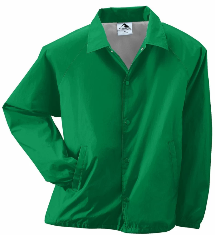 A green nylon jacket