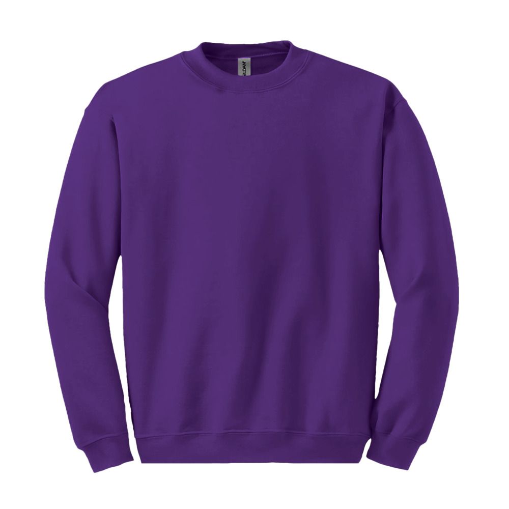 A Gildan crewneck sweatshirt in purple