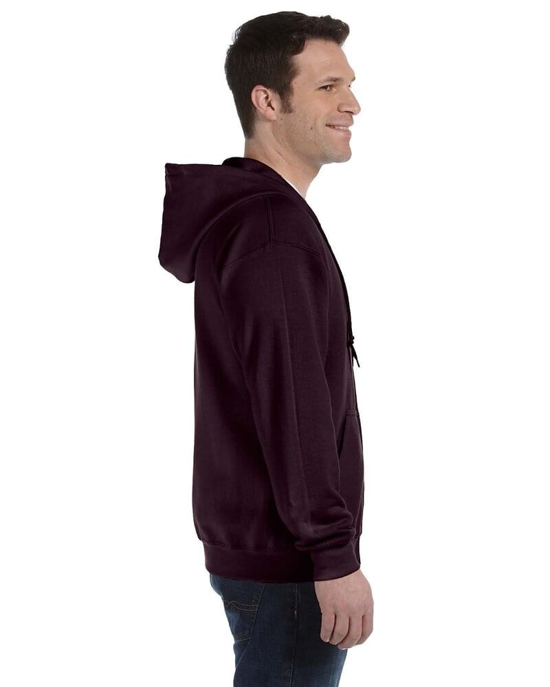 Gildan sweatshirt with zipper for men dark white