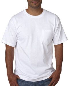 Bayside 5070 - USA-Made Short Sleeve T-Shirt With a Pocket White