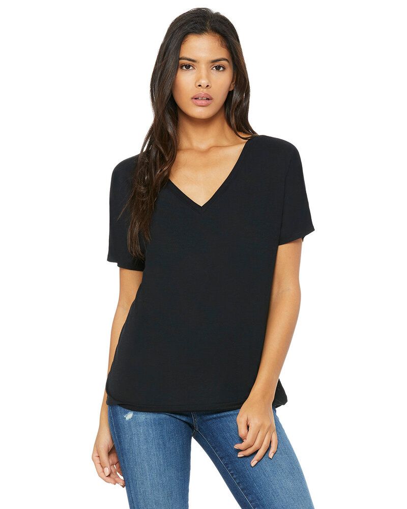 Bella+Canvas 8815 - Ladies' Flowy V-Neck Drop-Sleeve Tee