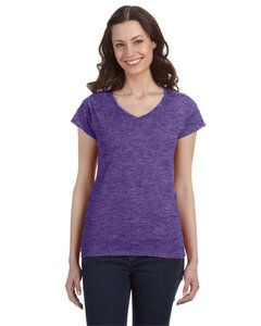 Gildan 64V00L - Ladies' Softstyle V-Neck T-Shirt Heather Purple