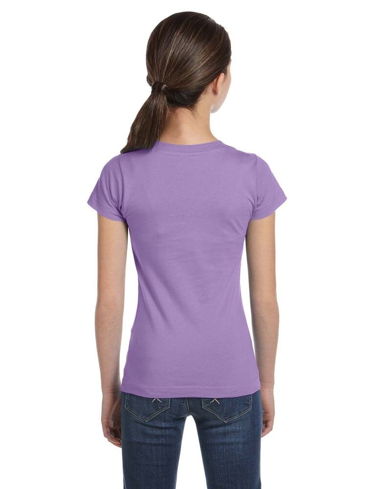 LAT 2616 - Girls' Fine Jersey Longer Length T-Shirt