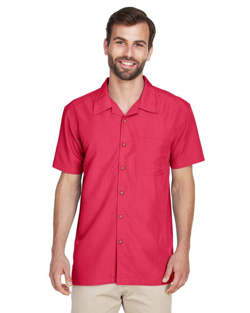 Harriton M560 - Men's Barbados Textured Camp Shirt