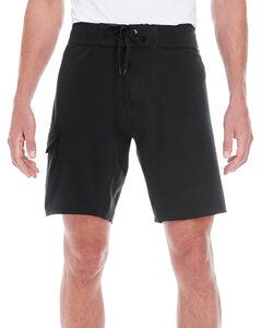 Burnside B9371 - Camo-Diamond Dobby Board Shorts Solid Black