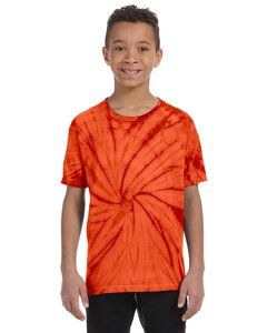 Colortone T1000Y - Spider Tie Dye Youth Tee Orange