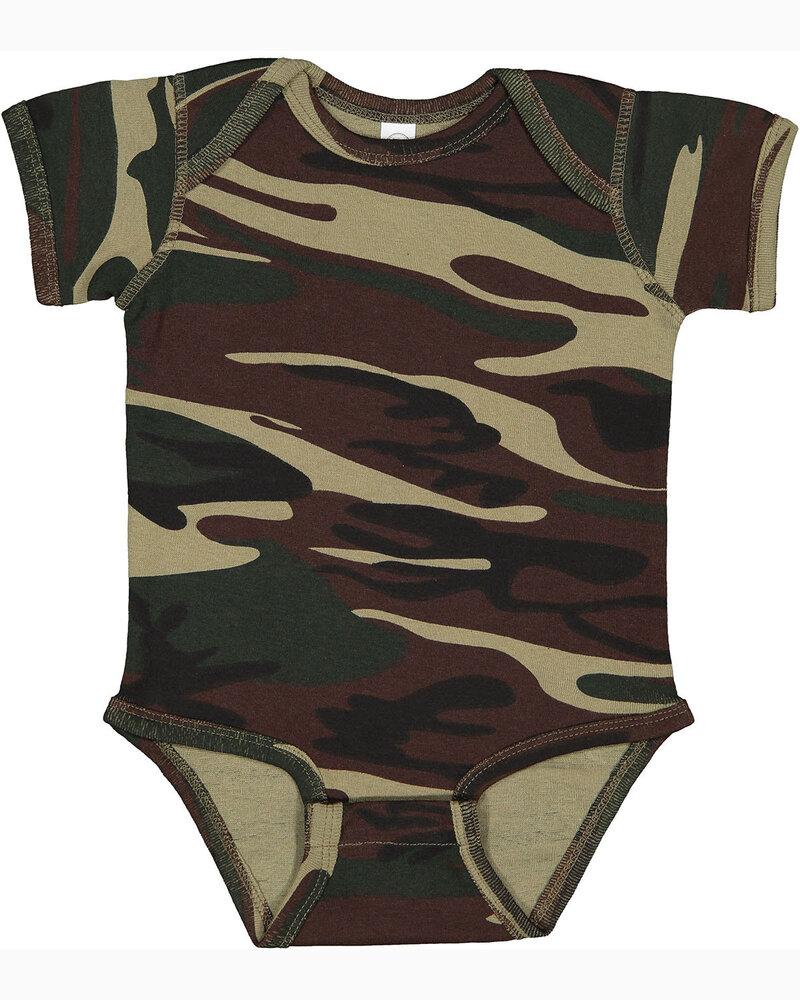 Code Five 4403 - Infant Baby Rib Camouflage Lap Shoulder Creeper