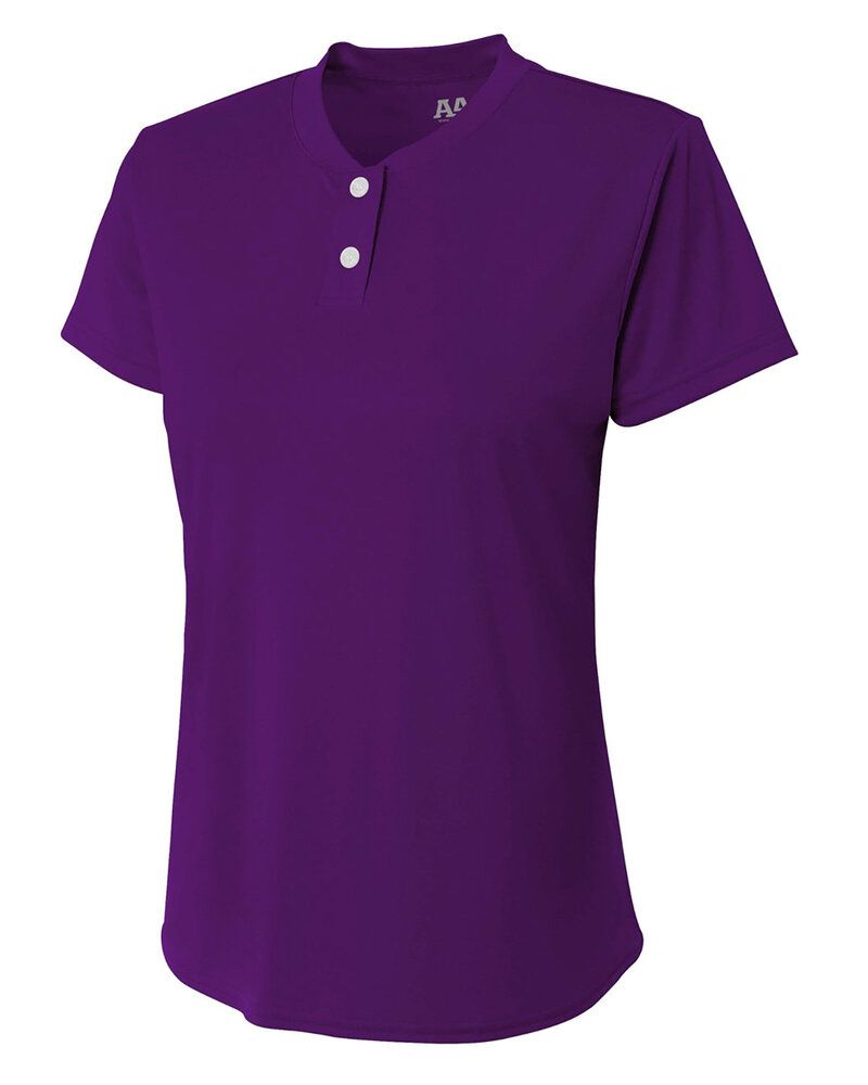 A4 NW3143 - Ladies Tek 2-Button Henley Shirt