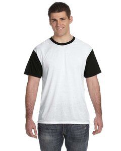 SubliVie 1902 - Blackout Polyester T-Shirt White/ Black