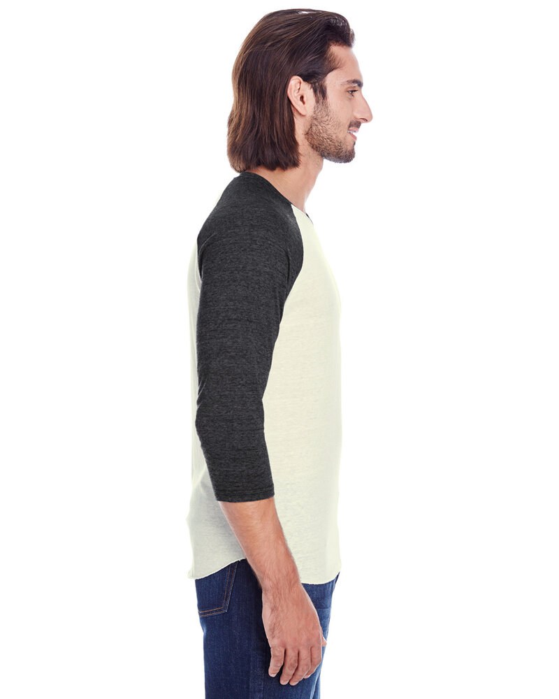 Threadfast 302G - Unisex Triblend 3/4-Sleeve Raglan