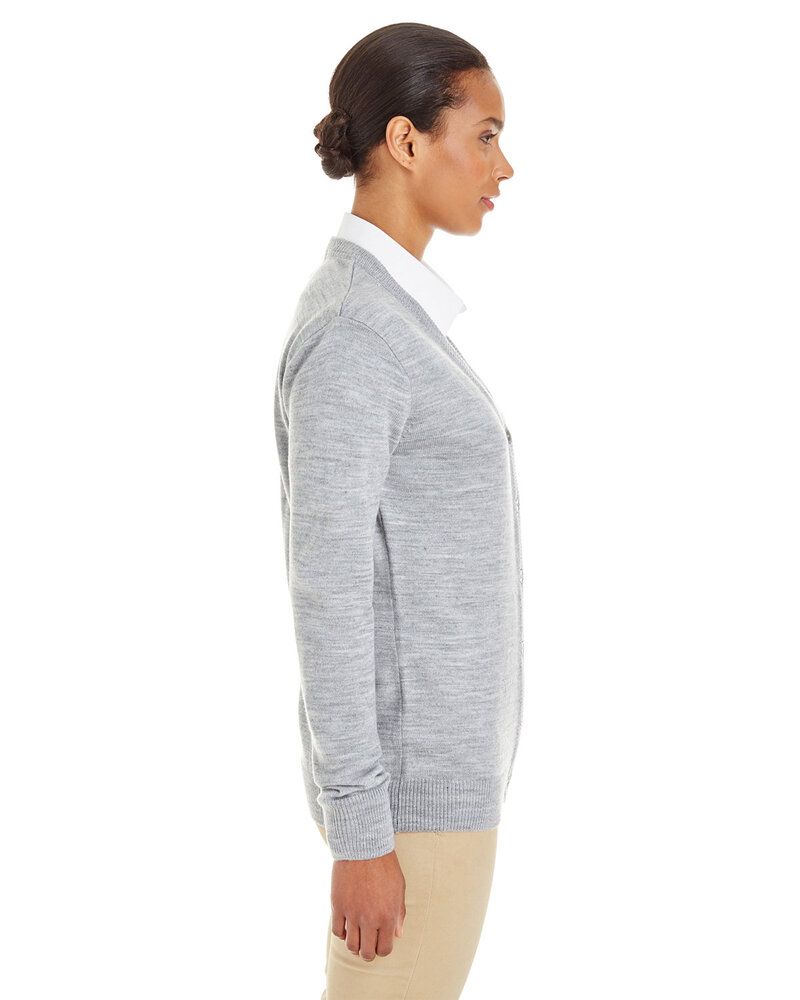 Harriton M425W - Ladies Pilbloc V-Neck Button Cardigan Sweater