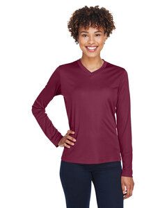 Team 365 TT11WL - Ladies Zone Performance Long-Sleeve T-Shirt Sport Maroon