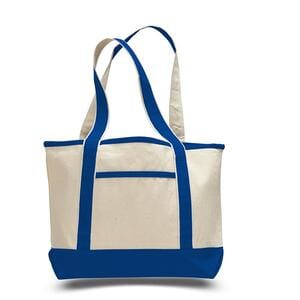 Q-Tees Q125800 - Small Canvas Deluxe Tote Bag Royal blue