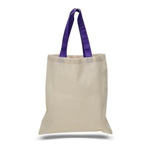 Q-Tees QTB6000 - Economical Tote Bag with Colored Handles