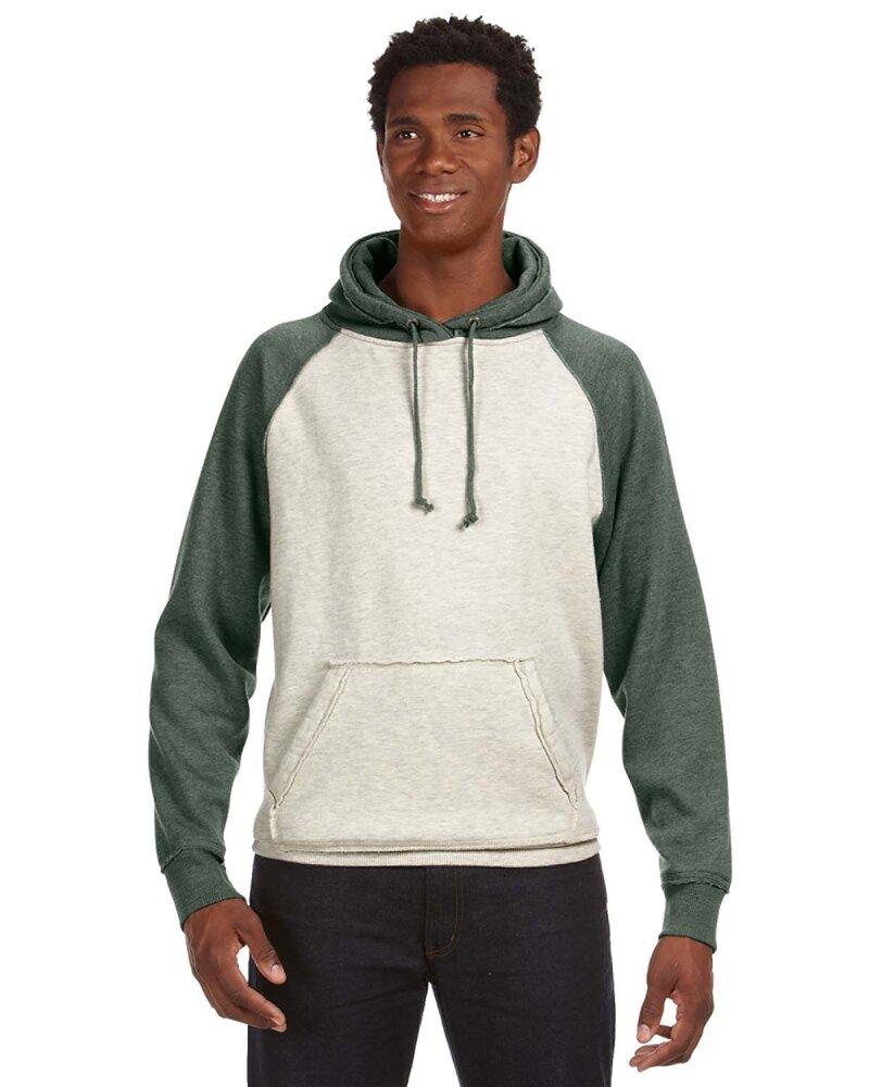 J. America JA8885 - Adult Vintage Heather Fleece Hood