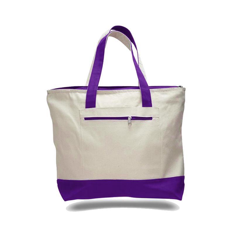 Q-Tees Q1300 - Canvas Zipper Tote Bag