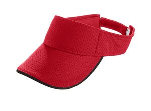 Augusta Sportswear 6223 - Athletic Mesh Two Color Visor Red/Black