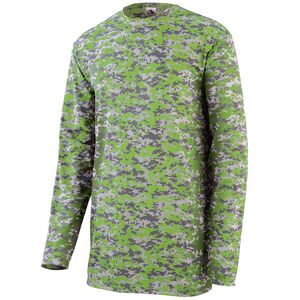 Augusta Sportswear 2788 - Digi Camo Wicking Long Sleeve T Shirt Lime Digi