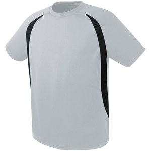 HighFive 322781 - Youth Liberty Soccer Jersey Silver Grey/Black