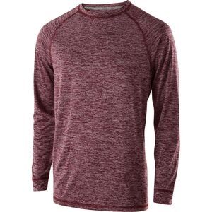 Holloway 222624 - Youth Electrify 2.0 Shirt Long Sleeve Maroon Heather