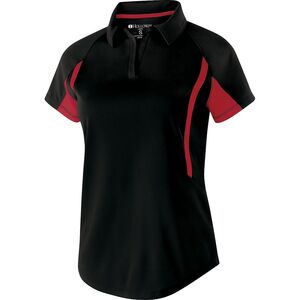 Holloway 222730 - Ladies Avenger Polo Black/Scarlet