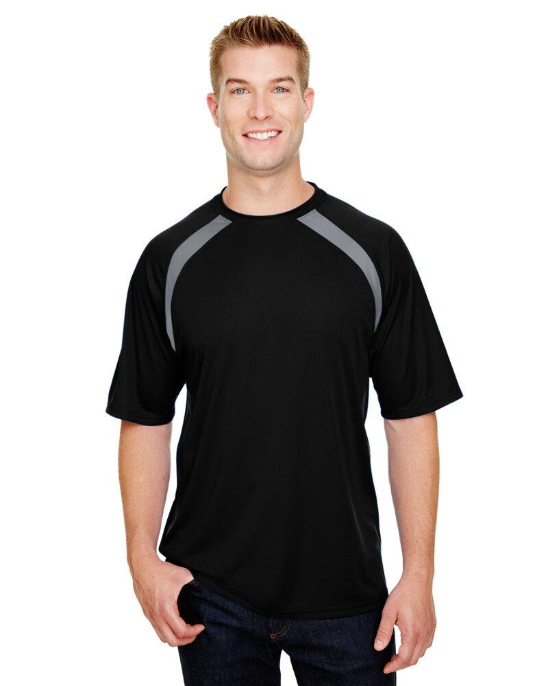 A4 A4N3001 - Adult Spartan Short Sleeve Color Block Crew