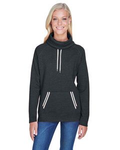 J. America JA8653 - Ladies' Relay Cowl Neck Fleece Black