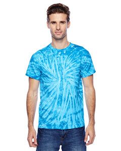 Tie-Dye CD110 - Adult 100% Cotton Twist Tie-Dyed T-Shirt Neon Blueberry