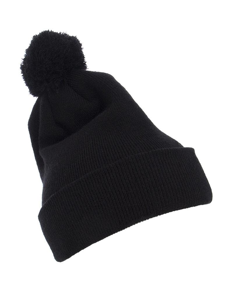 Yupoong 1501P - Cuffed Knit Beanie with Pom Pom Hat