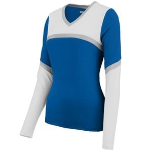 Augusta Sportswear 9210 - Ladies Cheerflex Rise Up Shell Royal/ White/ Metallic Silver