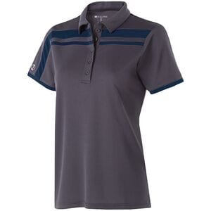 Holloway 222387 - Ladies Charge Polo Carbon/ Navy