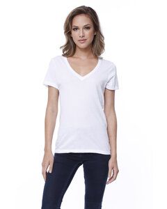 StarTee ST1212 - Ladies Cotton V-Neck T-Shirt White