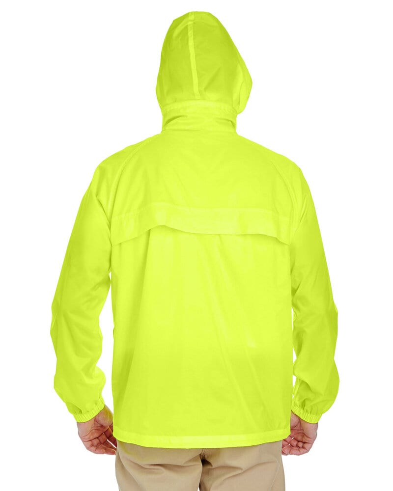 UltraClub 8929 - Adult Full-Zip Hooded Pack-Away Jacket