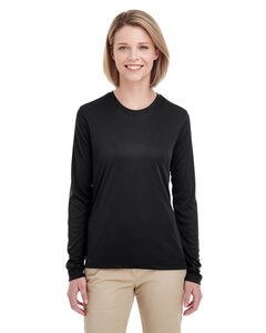 UltraClub 8622W - Ladies Cool & Dry Performance Long-Sleeve Top Black