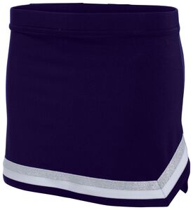Augusta Sportswear 9145 - Ladies Pike Skirt Purple/ White/ Metallic Silver