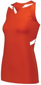 Holloway 221337 - Ladies Pr Max Compression Jersey Orange/White