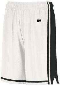 Russell 4B2VTB - Youth Legacy Basketball Shorts White/Black