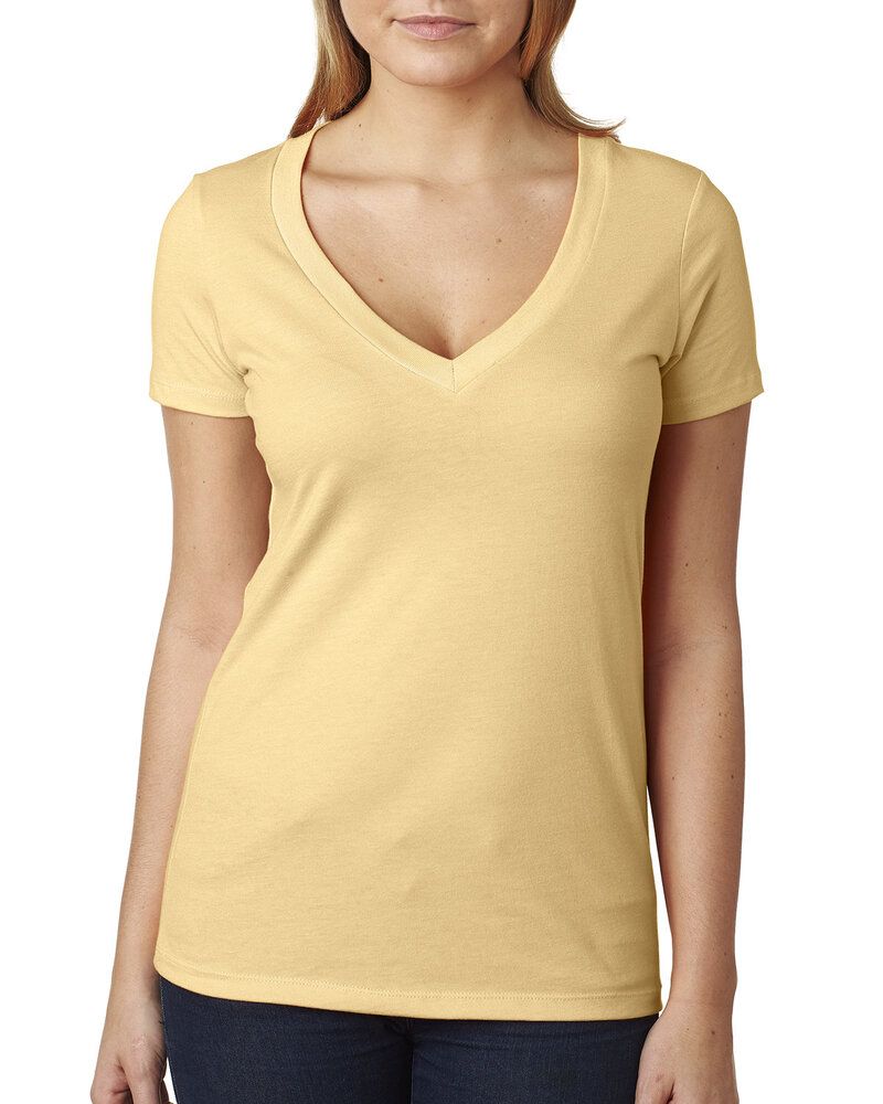 Next Level Apparel 6640 - Ladies CVC Deep V-Neck T-Shirt