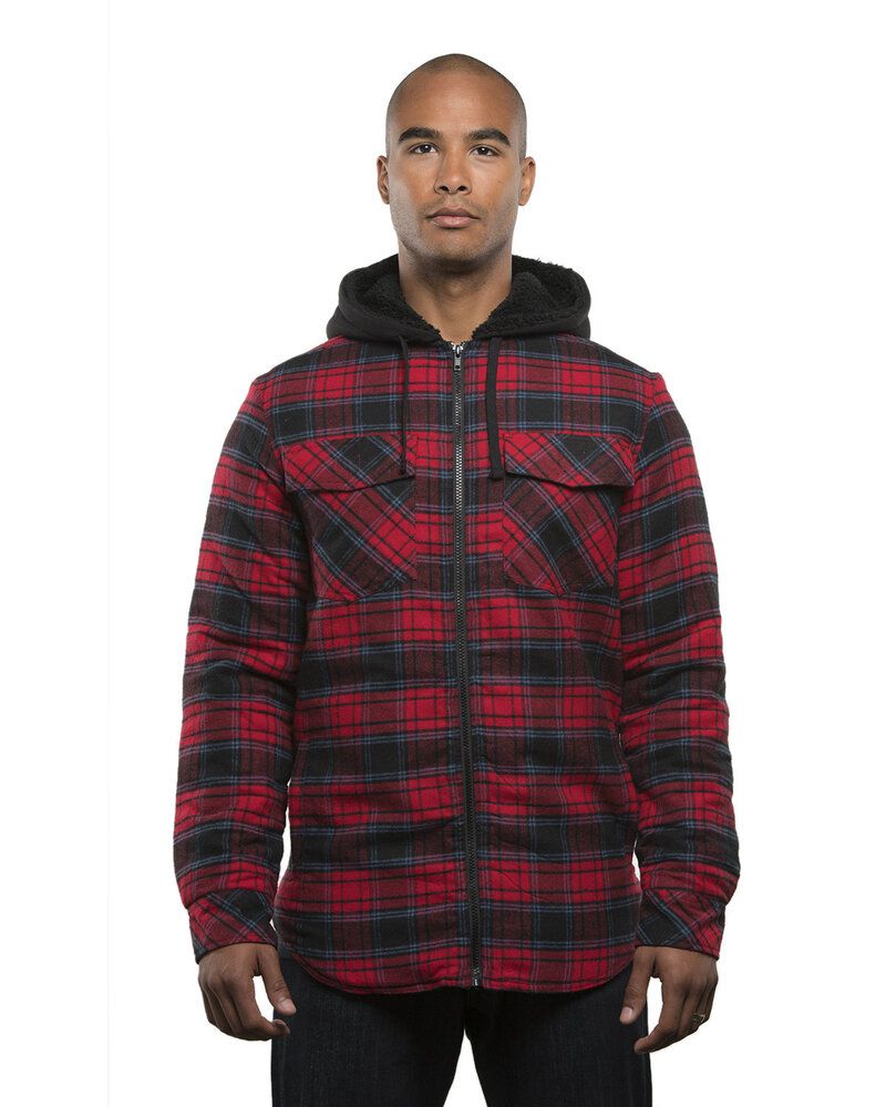 Burnside B8620 - Men's Hooded Flannel Jacket