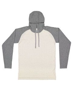LAT 6917 - Men's Hooded Raglan Long Sleeve Fine Jersey T-Shirt Nt Ht/Gr Ht/Tt