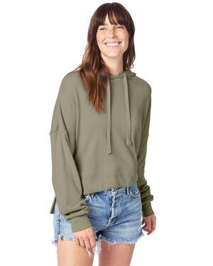 Alternative Apparel 9906ZT - Ladies Washed Terry Studio Hooded Sweatshirt