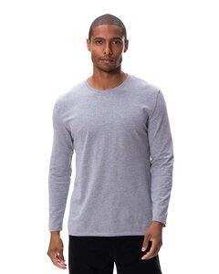 Threadfast 180LS - Unisex Ultimate Long-Sleeve T-Shirt Heather Grey