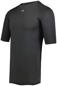 Russell R21CPM - Coolcore® Half Sleeve Compression Tee Black