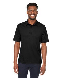 North End NE102 - Men's Replay Recycled Polo Black