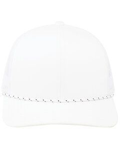 Pacific Headwear 104BR - Trucker Snapback Braid Cap White