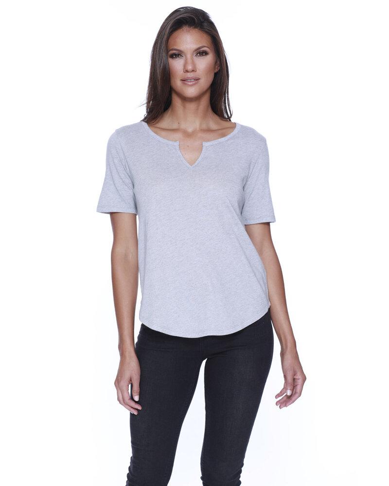 StarTee ST1822 - Ladies Cotton/Modal Slit V-Neck